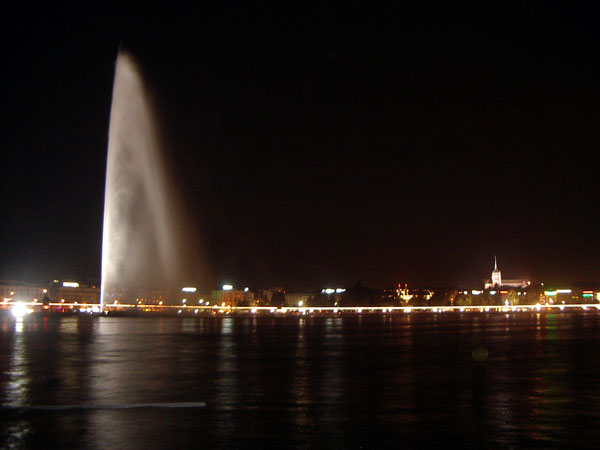  . Geneva at night.